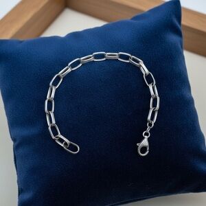 Silver stamped Bracelet for Men or woman